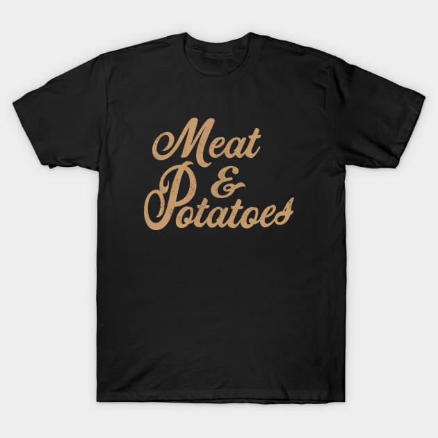 Meat & Potatoes Simple Holiday Food T-Shirt by Commykaze